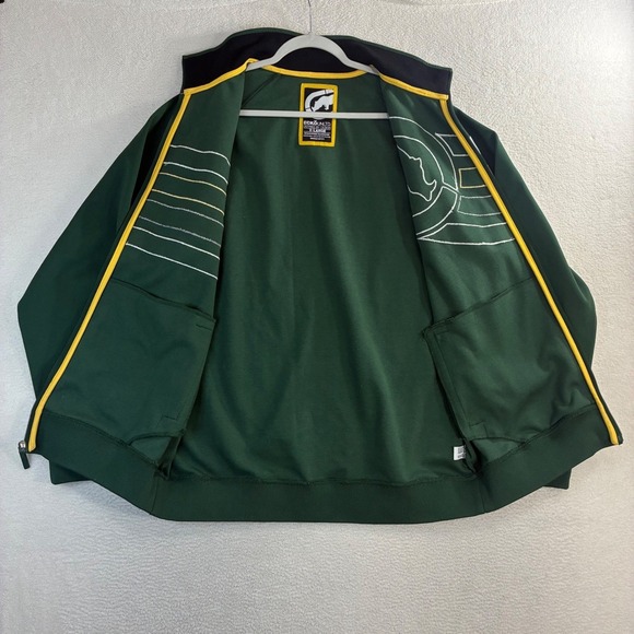 Y2K Ecko Unltd Track Jacket Men XL Green Full Zip Graphic Streetwear Hip Hop - Picture 2 of 10